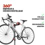 KARAT Fahrrad Montageständer Lois mit Rennrad, höhenverstellbar, bis 30 kg Tragkraft.
