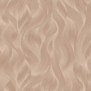 Bricoflor Vliestapete in Kupferbraun mit geschwungenem Metallic Muster für Wohnräume.