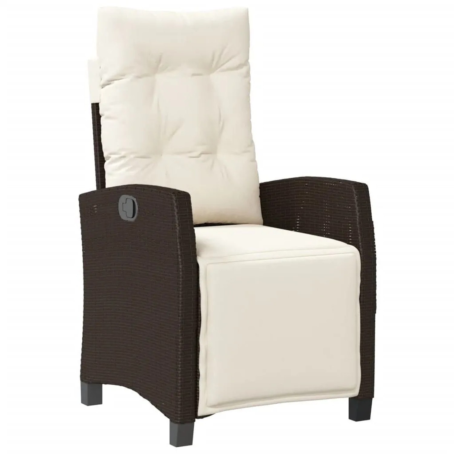 vidaXL Gartensessel mit Fußteil Verstellbar Braun Poly Rattan 365234 günstig online kaufen