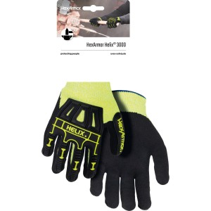 HexArmor Helix 3000 Arbeitshandschuhe Gr. 10 mit Protektoren und Nitrilbeschichtung.