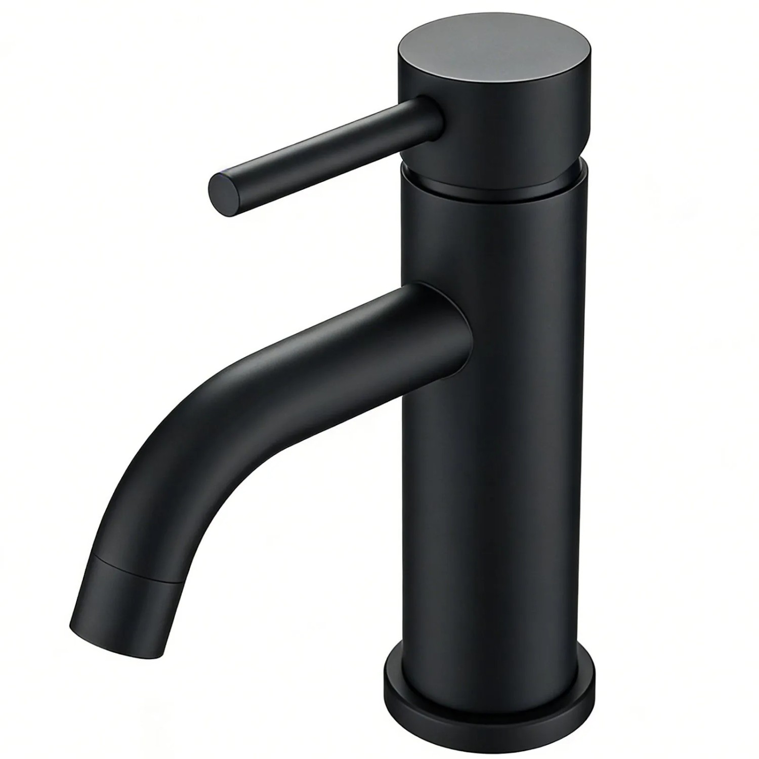 AICA Mischbatterie Waschbeckenmischer Niedriger Waschtischarmatur Wasserhahn Bad Schwarz Matt