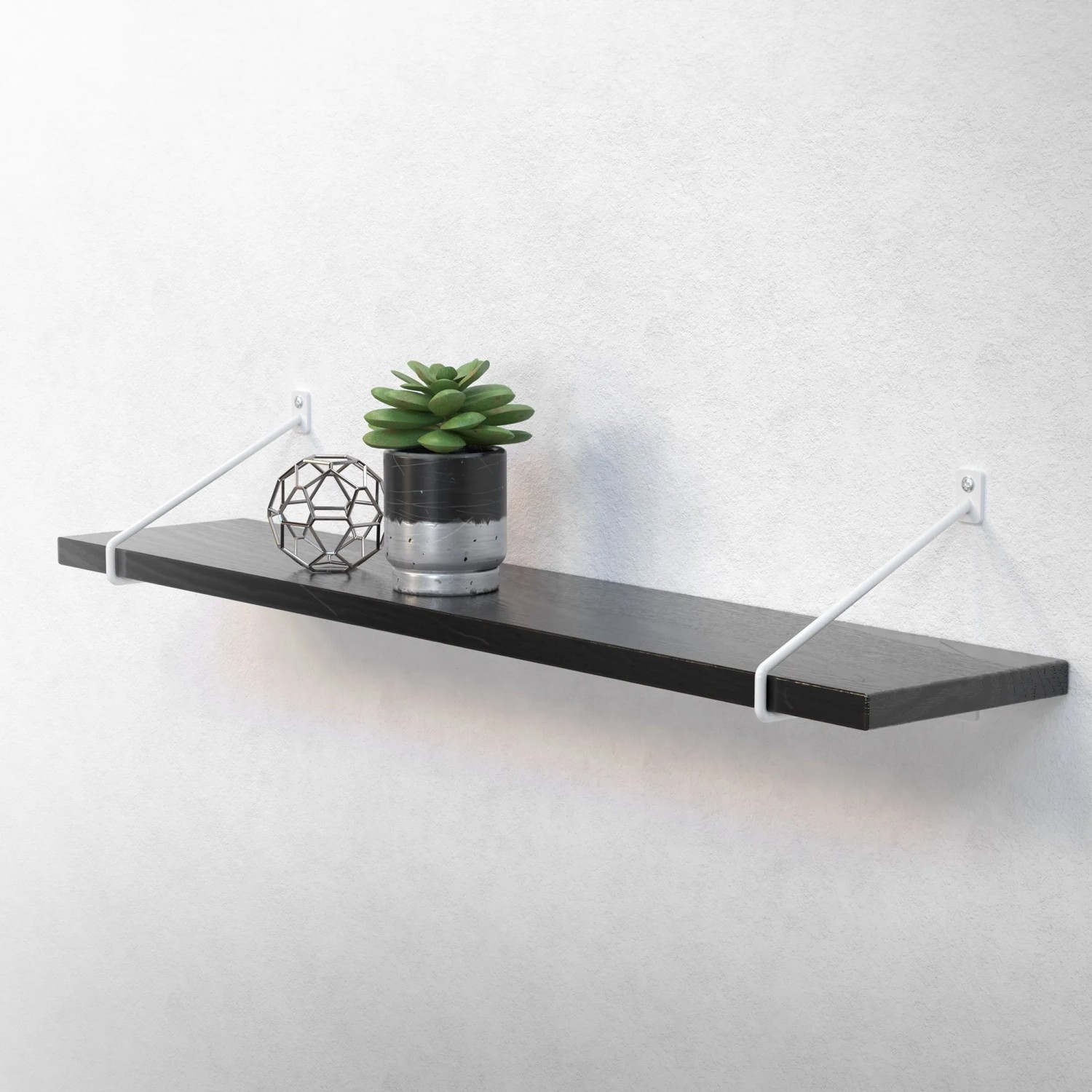 ML-Design Regal mit weißen Haarnadel-Halterungen aus Stahl, 220mm. Regale & Regalböden.