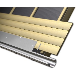 Traufstreifen aus Aluminium, Natur, 250x1000 mm, zur Dachentwässerung.