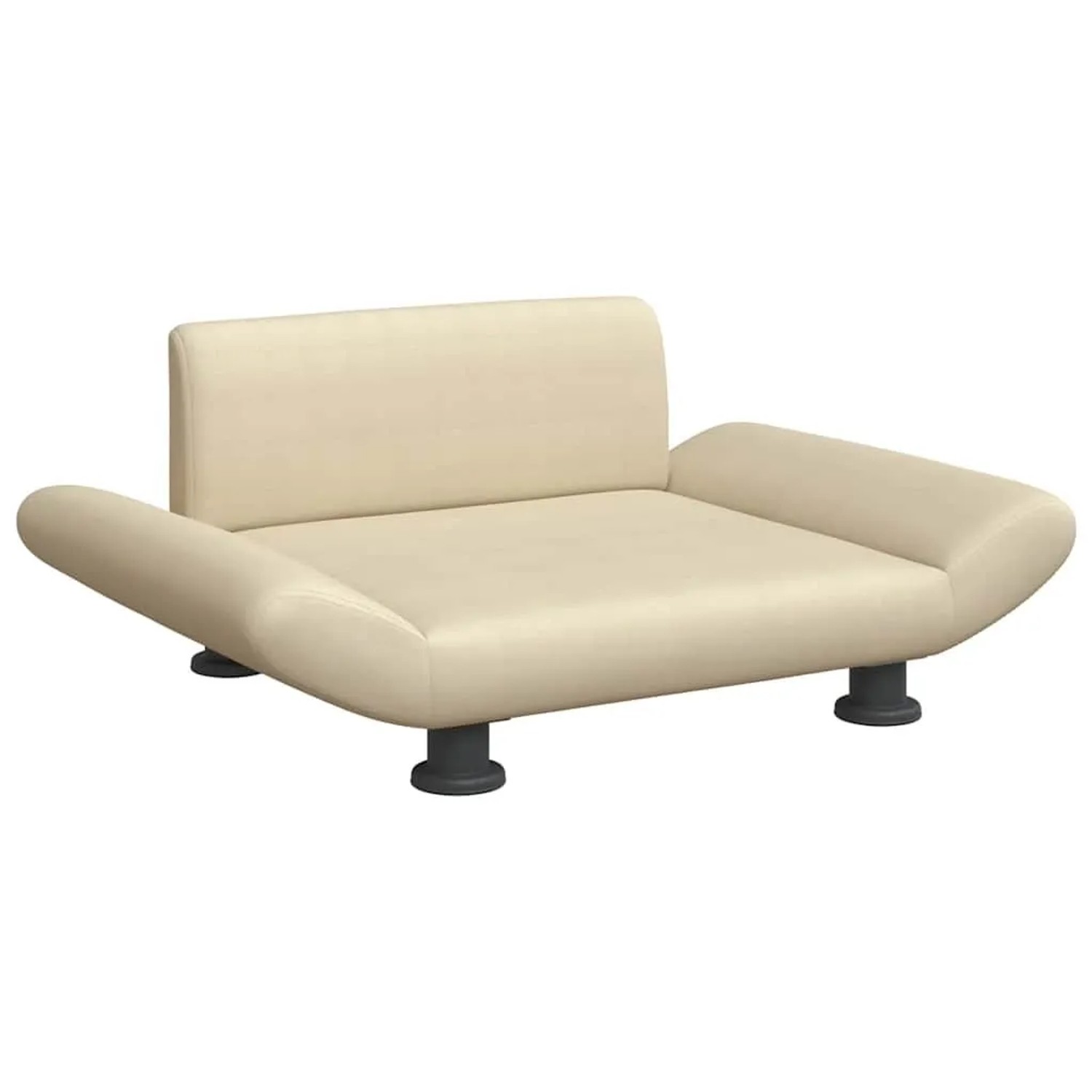 vidaXL Hundebett Creme 70x45x28 cm Stoff 171995