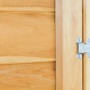Detailansicht: Verschlussriegel am Skan Holz Abstellraum aus grün imprägnierter Profilschalung.