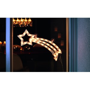 Konstsmide LED-Komet für Innen, 35 warmweiße LEDs, Fensterdeko.