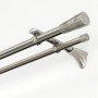 Gardinia Endstücke Chicago Edelstahloptik für 20 mm Stangen, 2er-Pack.