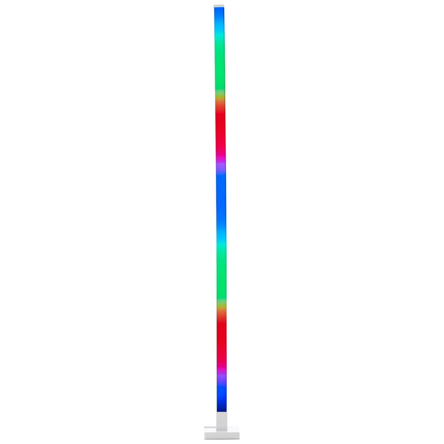 Weiße LED-Design-Stehlampe Neele mit RGB + CCT Farbwechsel, dimmbar.