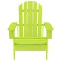 Grüner vidaXL Adirondack-Gartenstuhl aus massivem Tannenholz mit breiten Armlehnen und Lattenstruktur für Garten & Terrasse.