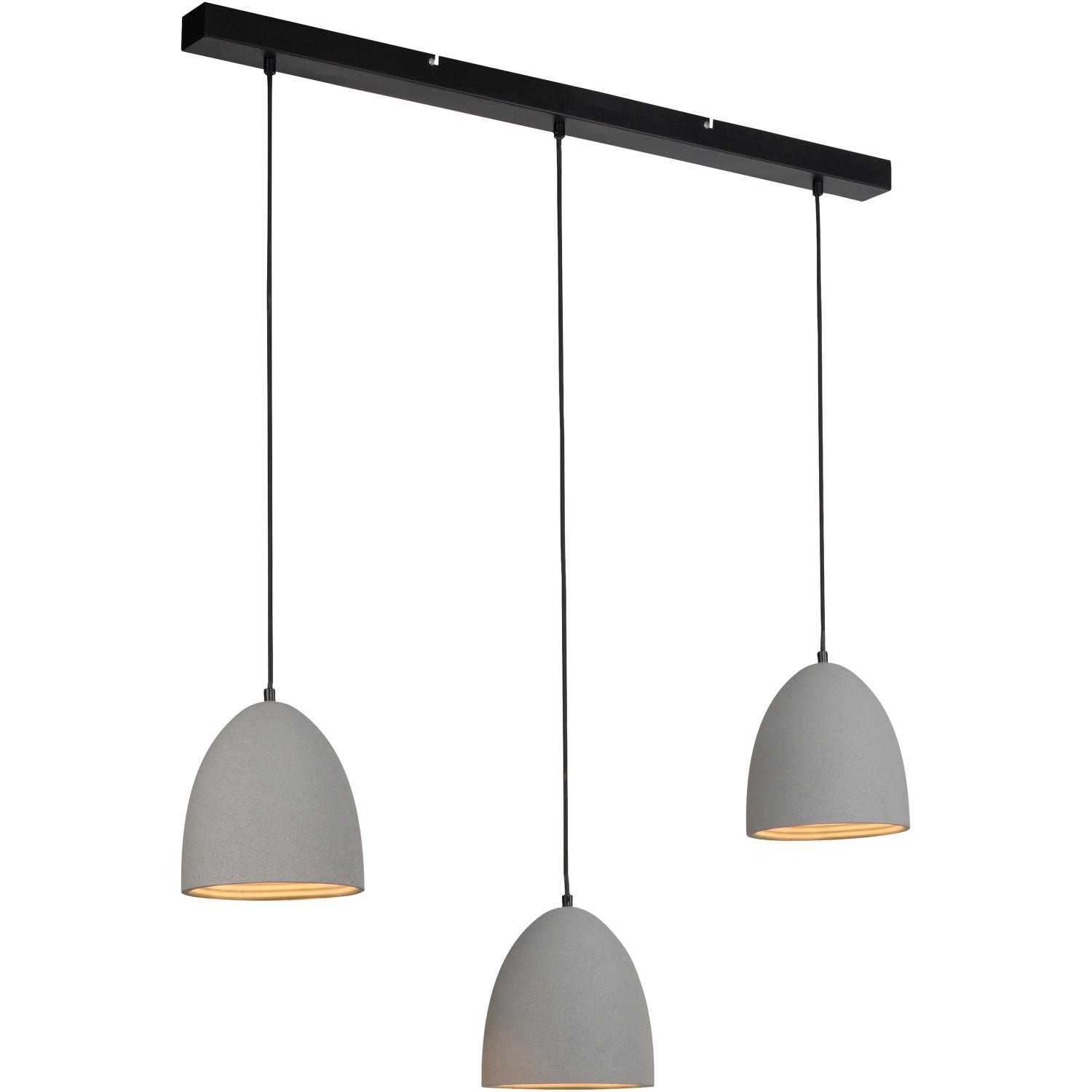 Paul Neuhaus Pendelleuchte Eton in Betonoptik, 3-flammig, ideal für Esszimmer.