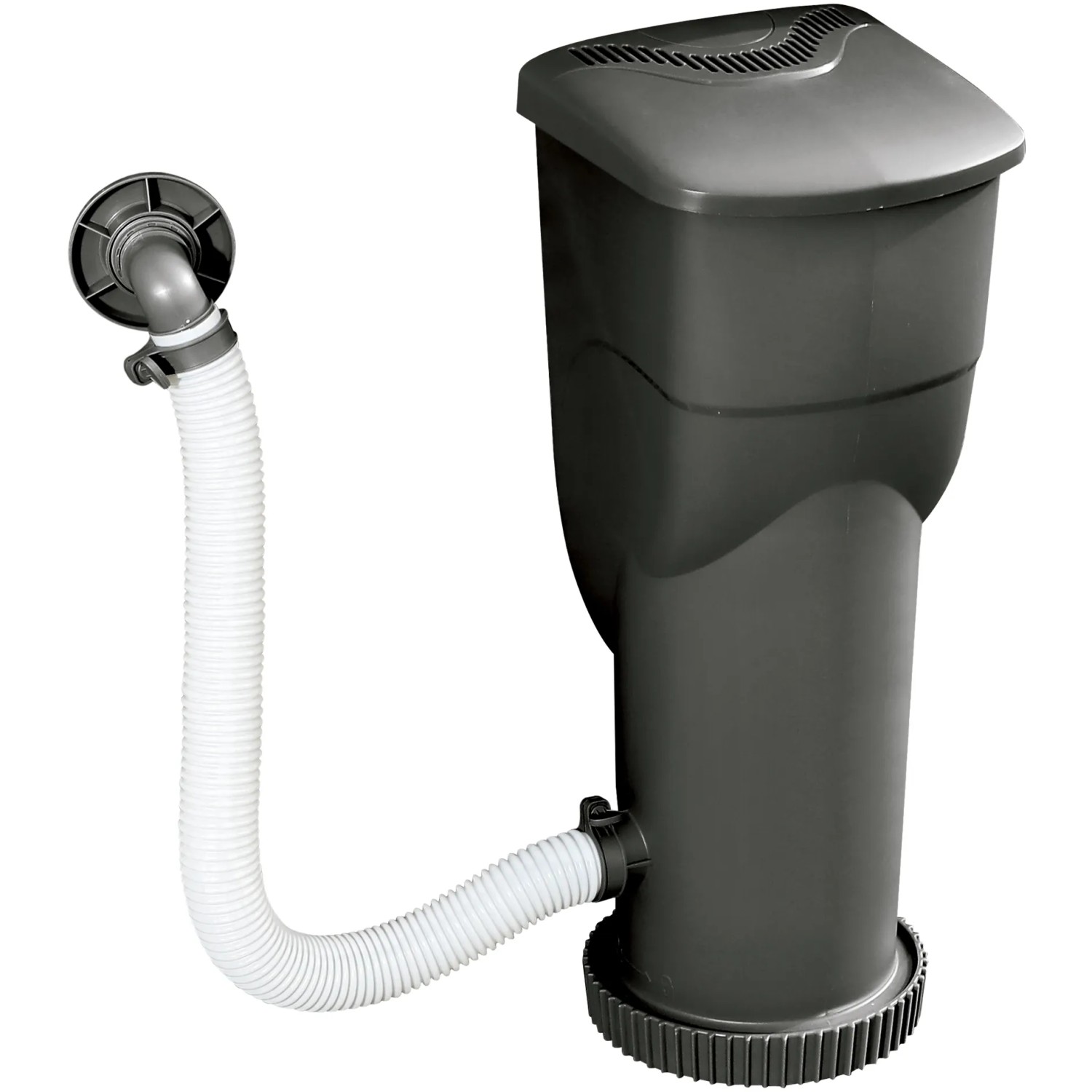 SkimmerPlus Filterpumpe für Summer Waves Pool, Rattangrau, mit Schlauch.