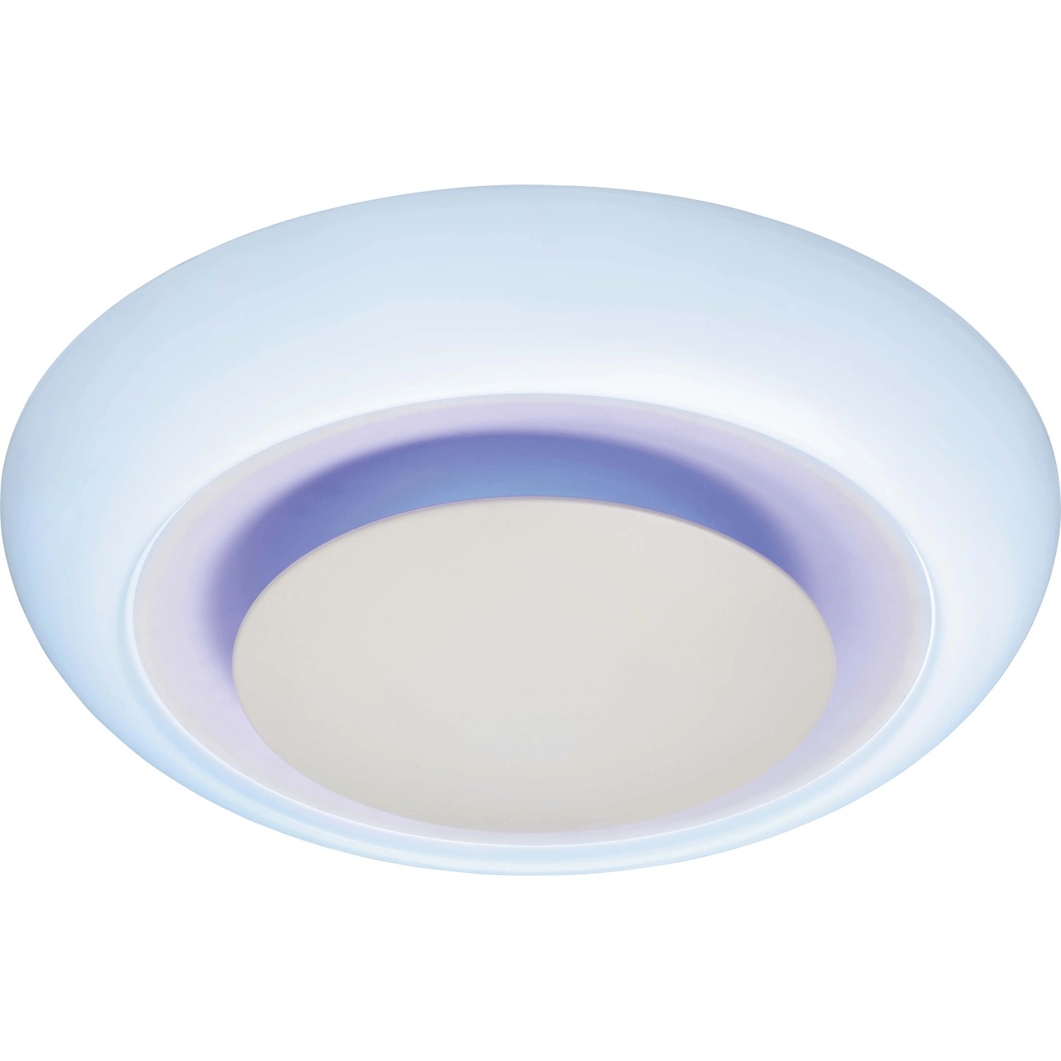 Runde LED-Deckenleuchte Ferrilo, 50 cm, mit Farbwechsel in der Mitte.