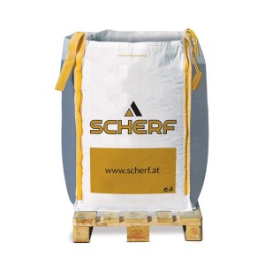 Big-Bag mit Gletscherkiesel Chateau-Beige, 22-32 mm, auf Palette. Zierkies für Garten und Landschaft.