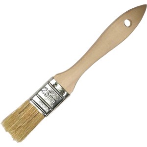 LUX Flachpinsel, 25 mm breit, mit Holzgriff und Naturborsten für Lackierarbeiten.