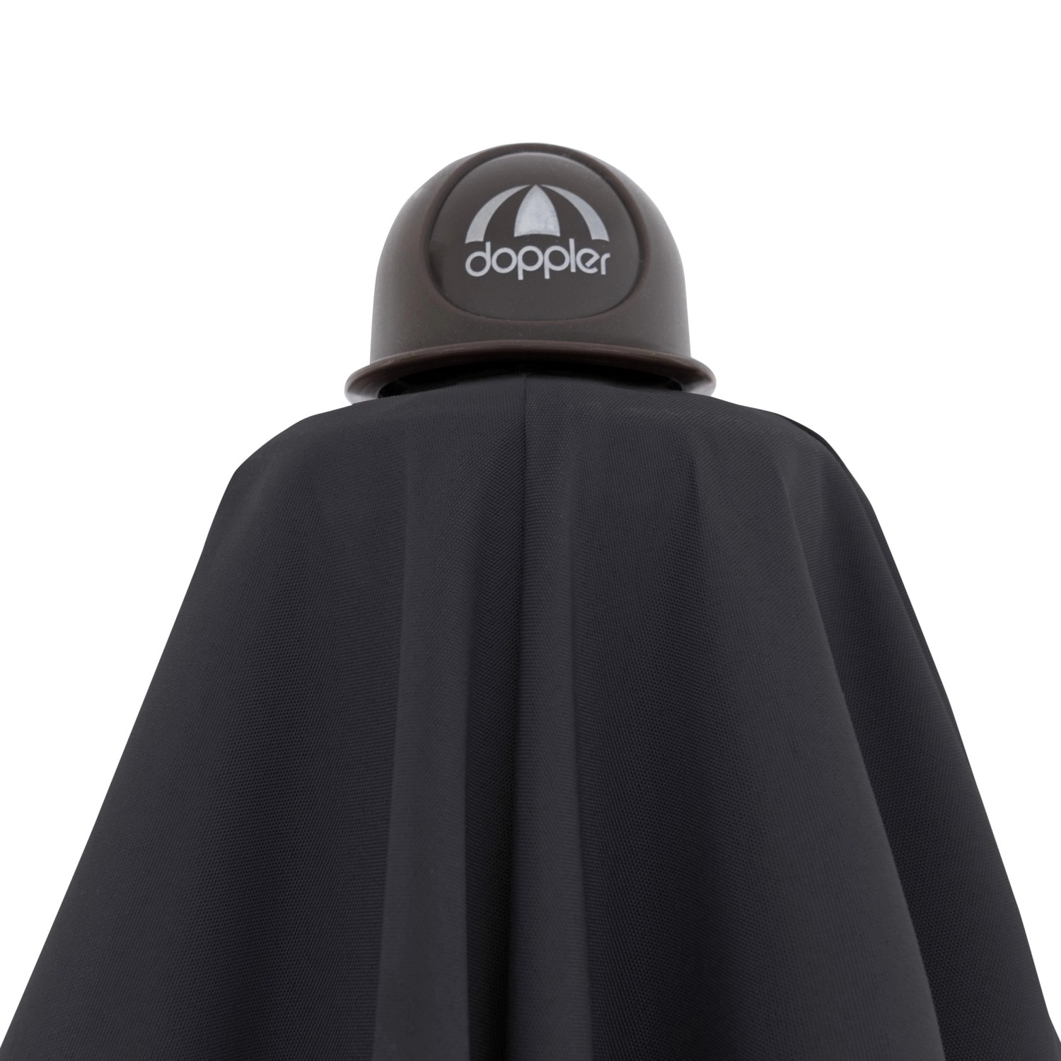 Detailansicht des anthrazitfarbenen Pendelschirm ALU WOOD AX mit heller Esche-Optik.