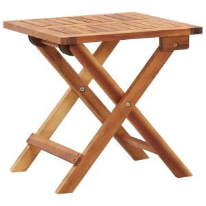 Klappbarer Garten-Couchtisch aus Akazienholz, 40x40x40 cm. Praktischer Beistelltisch für den Garten.