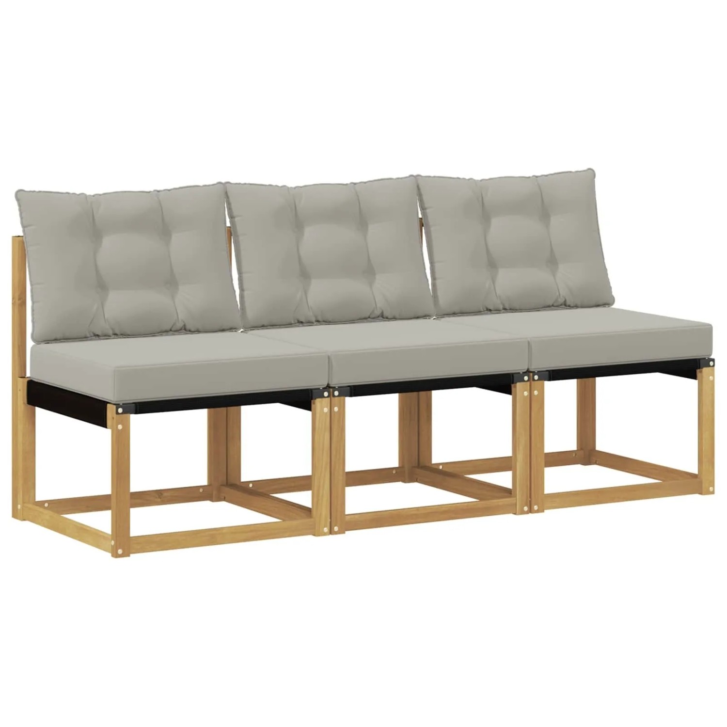 vidaXL 3 Stück Outdoor Mittelsofa 901614