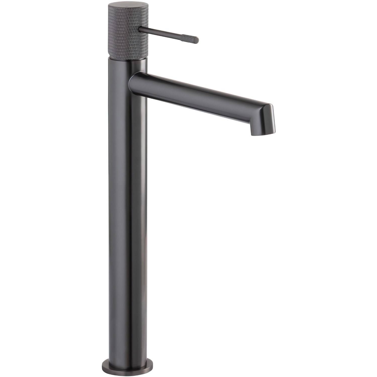 Schöner Wohnen Waschtischarmatur Kadia, Graphitgrau, Auslauf 24,2cm. Moderne Armatur für Aufsatzwaschbecken.