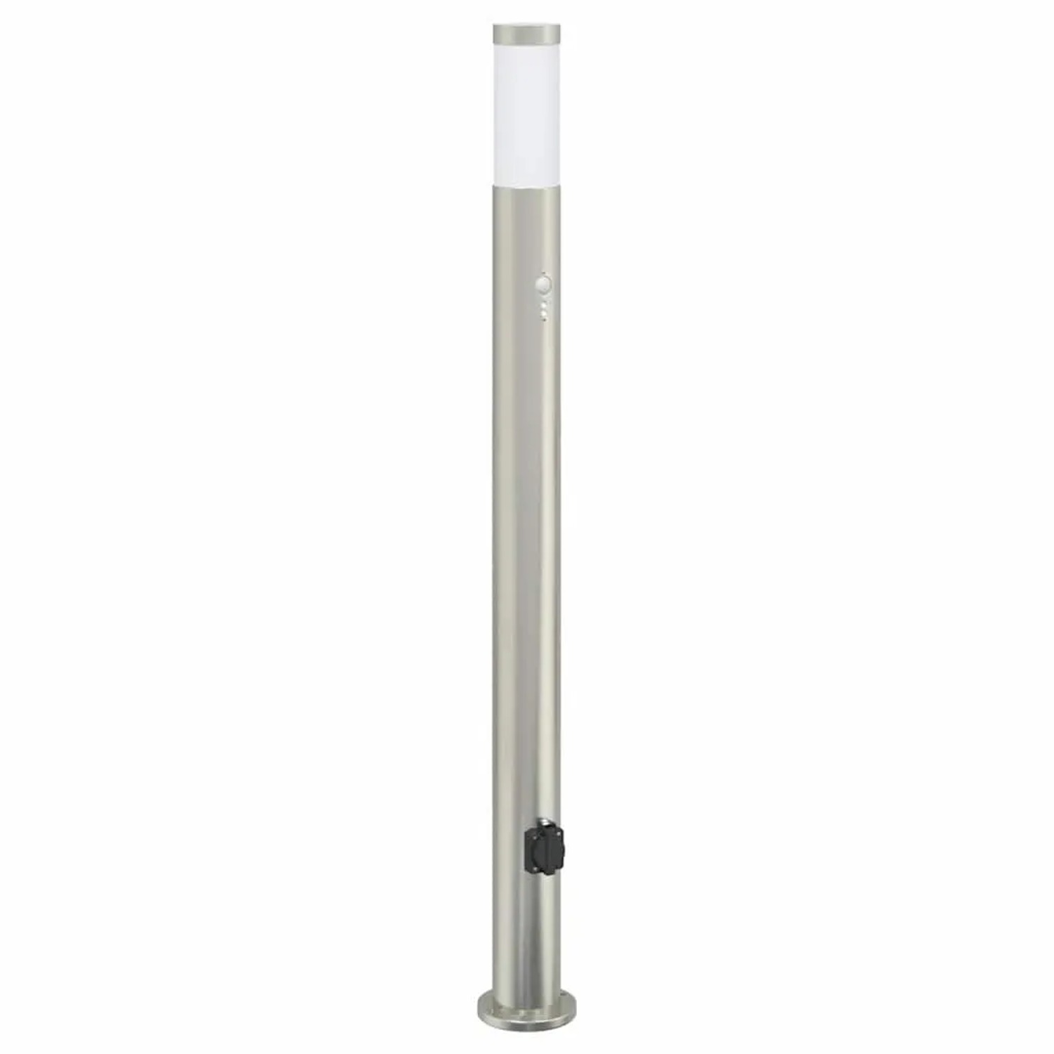 vidaXL Pollerleuchte mit Sensor und Steckdose 110 cm Edelstahl IP44 4006021