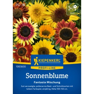 Kiepenkerl Sonnenblume Fantasia Mix: Vielfältige Farben und Formen der Sonnenblumenmischung.