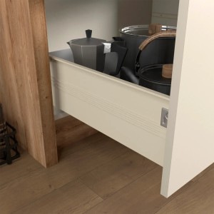 SOTECH Schubladensystem Metallbox Zargenhöhe 150 mm NL 400 mm Cremeweiß