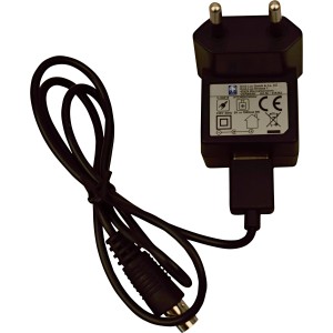 Ladegerät für LUX Akku-Gras- und Strauchscheren-Set A-GS-70/110. Schwarz mit Kabel.