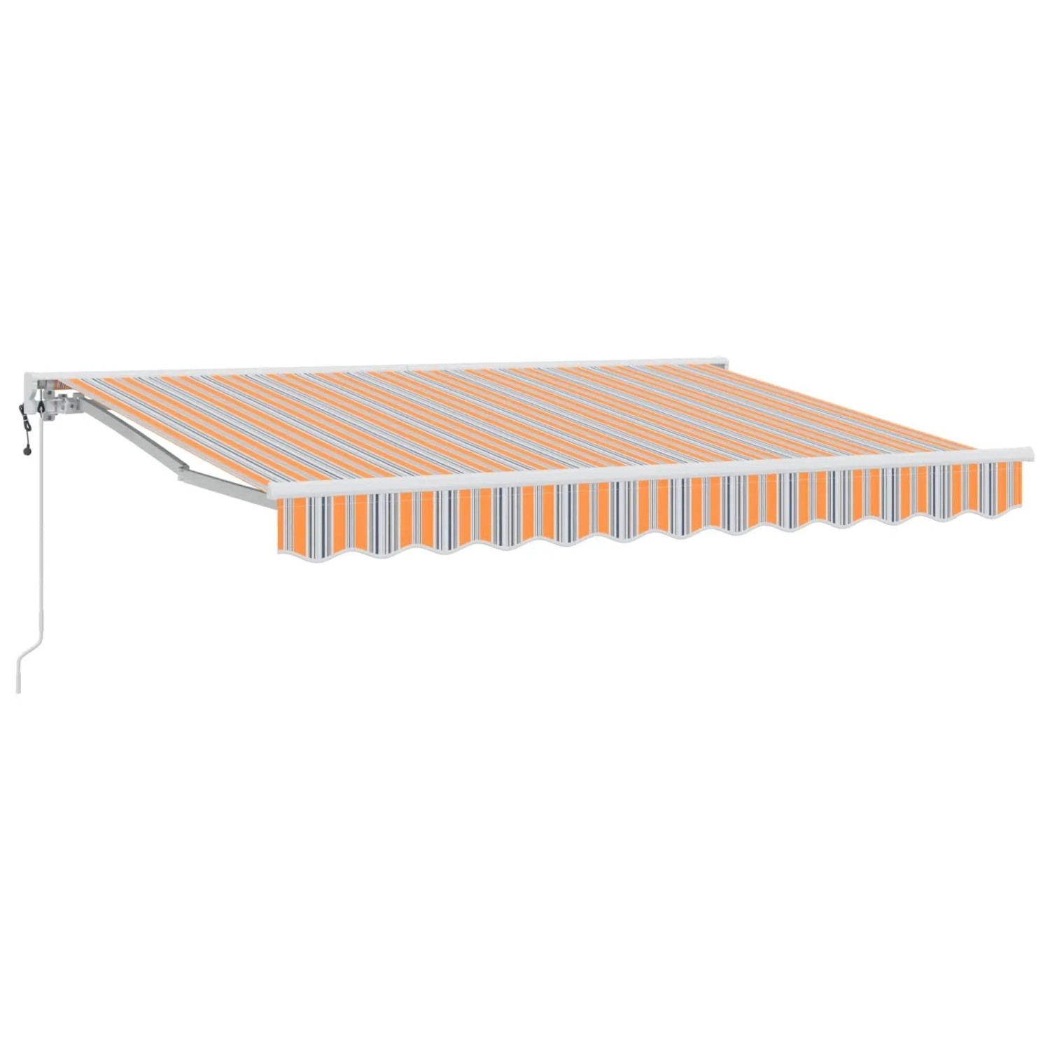 vidaXL Elektrische Ausziehbare Markise Orange, Grau, Blau, Weiß 3420981
