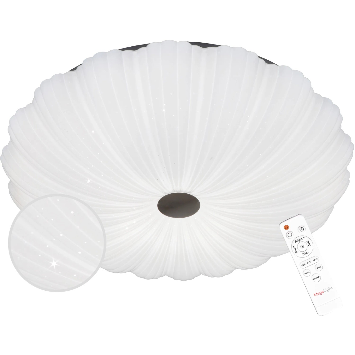MegaLight Shining Coral LED-Deckenleuchte 24 W inkl. Fernbedienung 827-860
