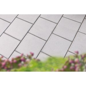 Diephaus Terrassenplatte Nano Tec, grau-weiße Gehwegplatte 40x40 cm mit Pearl-Effekt.