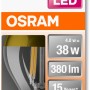Osram LED-Lampe E14 Tropfenform, 4W, warmweiß, 380lm, 8,4x4,5cm. Energiesparendes Leuchtmittel für Wohnräume.