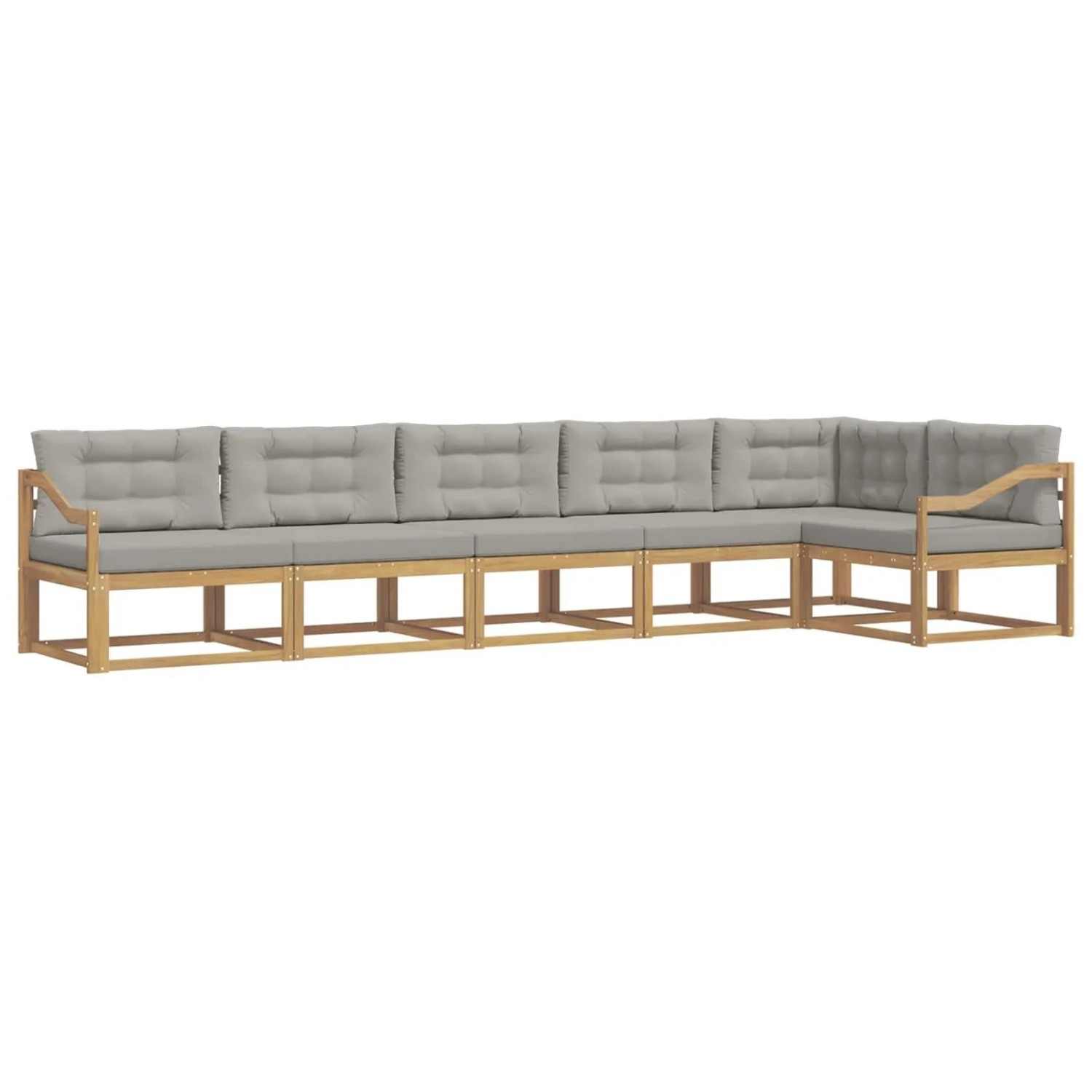 vidaXL Outdoor-Sofagarnitur 4-Tlg Weiß und Hellgrau Polyester 3386530