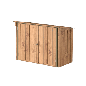 Duramax Fahrradgarage 2x1m in Holzoptik Braun für 2 Fahrräder, abschließbar.