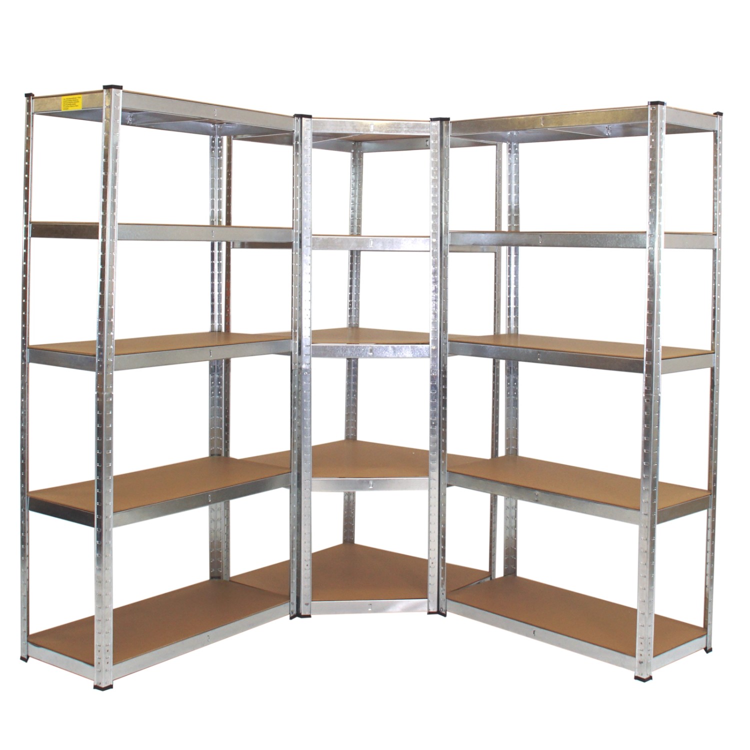 TRUTZHOLM Regalsystem 3 Teilig 1 Eckregal Und 2 Schwerlastregale 180x90x40 cm 2625 kg Traglast
