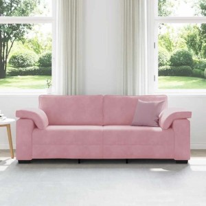 vidaXL 3-Sitzer-Sofa Rosa 178 cm Samt 4105280