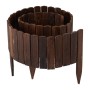 Relaxdays Beeteinfassung Tannenholz Dunkelbraun Flexibel 200 cm x 40 cm