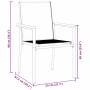 vidaXL Gartenstuhl, schwarz, Textilene/Stahl, Teil eines 5-tlg. Garten-Esszimmer-Sets.