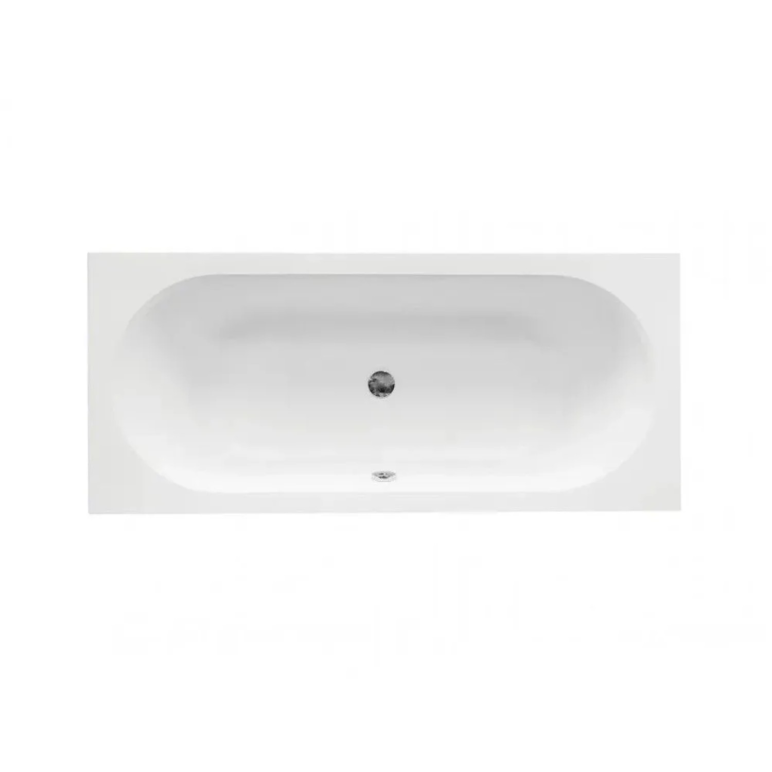 Bad Land Rechteck-Badewanne 150x75 mit Wannenträger und Bambus-Badewannenablage mit Kopfstütze inkl. Ablauf & Füße