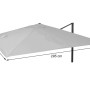 Creme-grauer MCW Ersatz-Bezug für rechteckigen Sonnenschirm A96, 3x4m. Witterungsfest, Maße 295x395 cm.