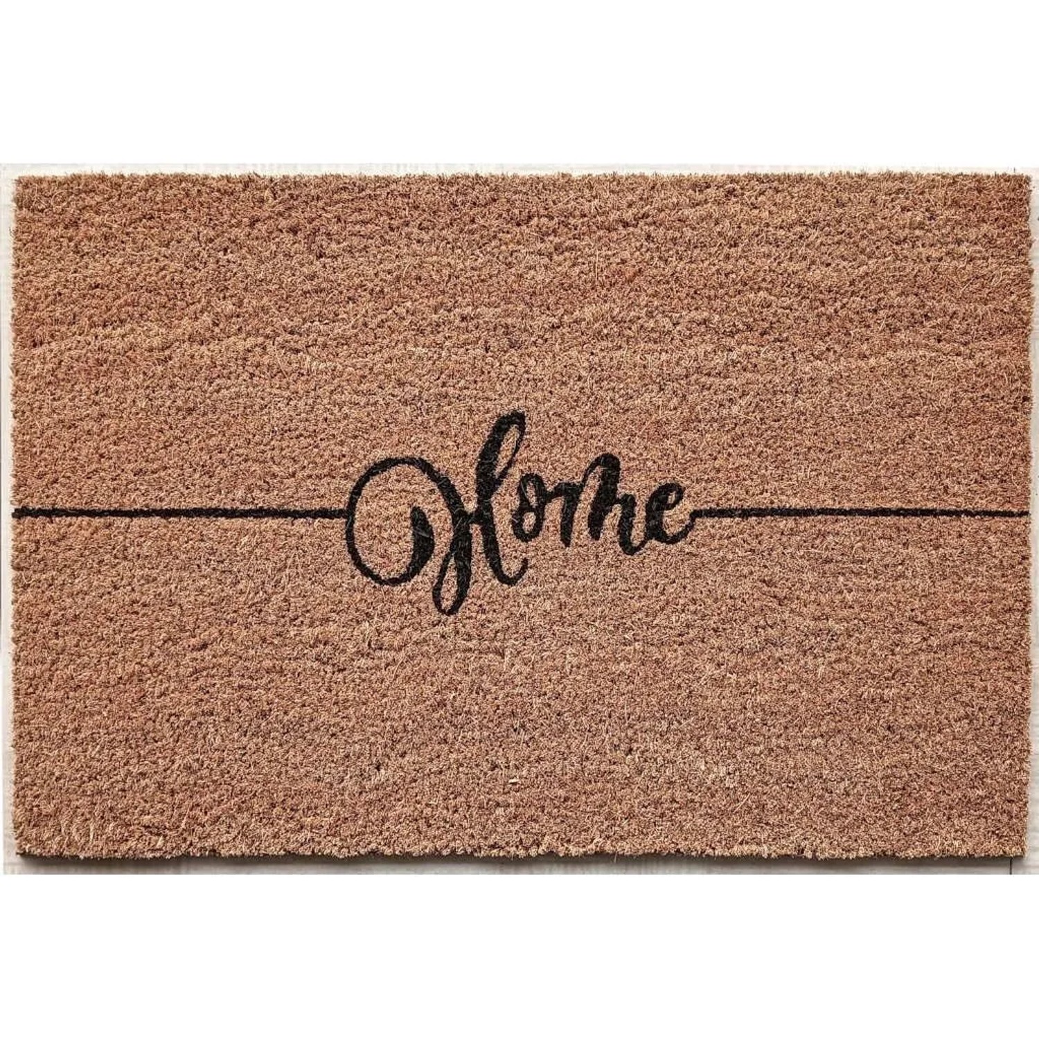 HPFloor Kokosmatte Fußmatte Fußabtreter Schmutzfangmatte Türmatte Natur mit Aufdruck Home Linear