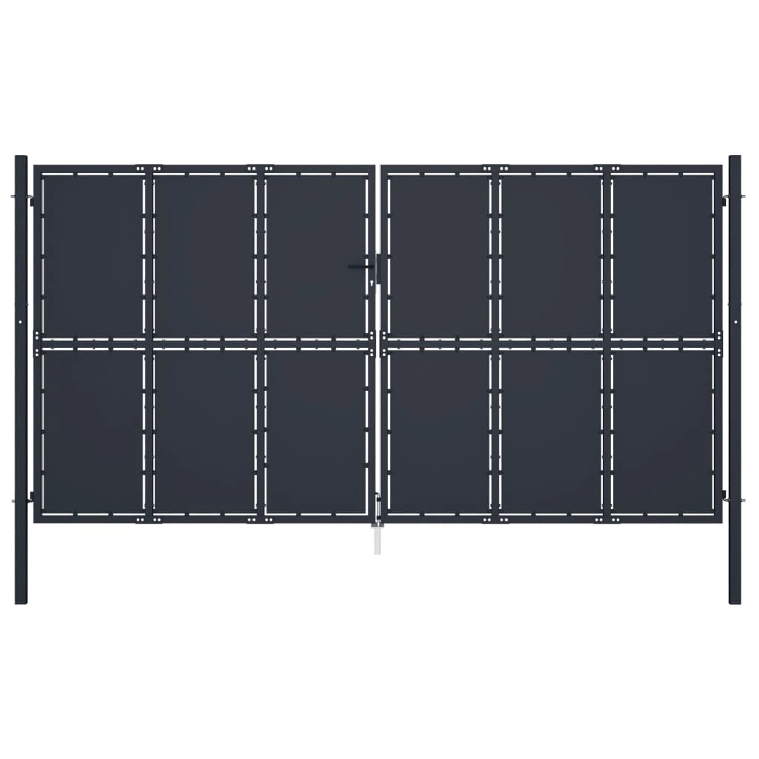 vidaXL Gartentor Stahl 400 x 175 cm Anthrazit 144533 günstig online kaufen