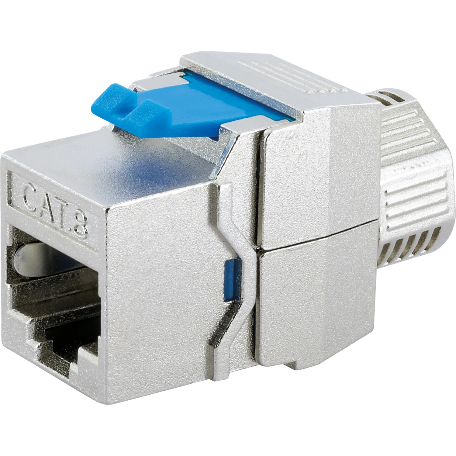 Schwaiger Keystone CAT8 Modul, werkzeuglose Installation für Netzwerktechnik.