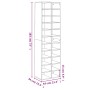 vidaXL Schuhschrank Weiß 54x34x183 cm Holzwerkstoff 800369_7