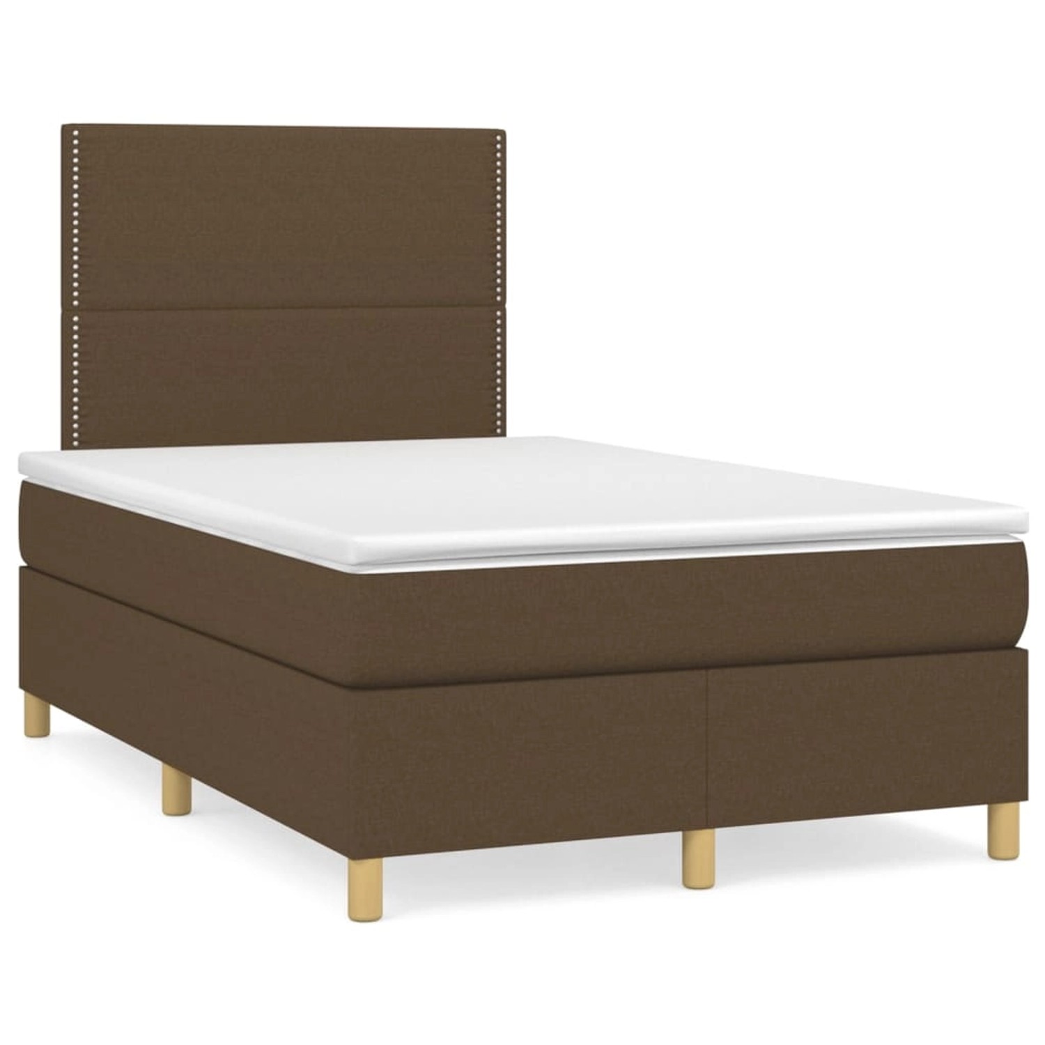 vidaXL Boxspringbett mit Matratze Dunkelbraun 120x200 cm Stoff 3142244 günstig online kaufen