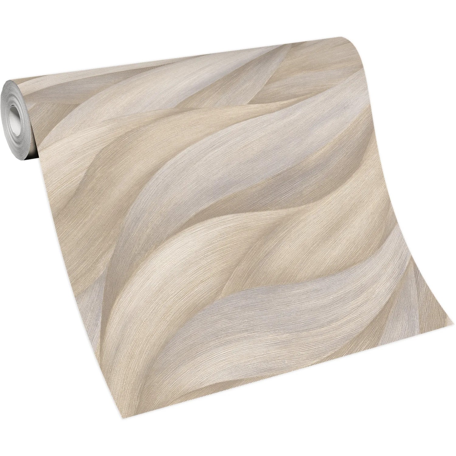 Rolle Erismann Vliestapete Casual Chic mit Wellenmuster in Stormy Beige.