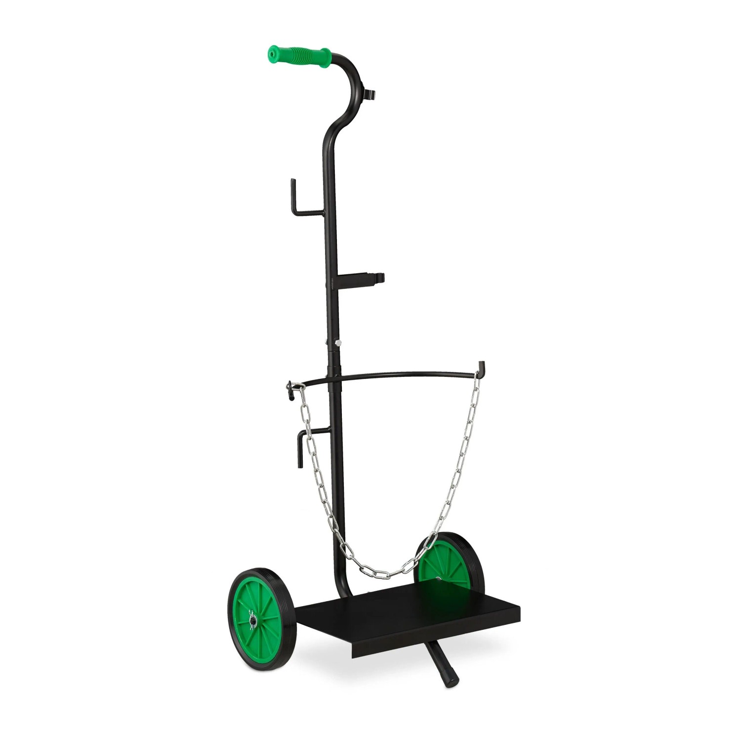 Relaxdays Gas Transportwagen Stahl Schwarz Höhenverstellbar 107 cm x 40 cm x 37 cm 3,1 kg