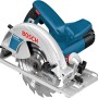Bosch Professional GKS 190 Handkreissäge mit 190 mm Sägeblatt, blau/silber.