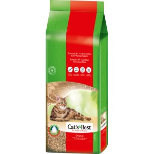Cats Best Original Katzenstreu, 40 l Sack Klumpstreu aus Pflanzenfasern.