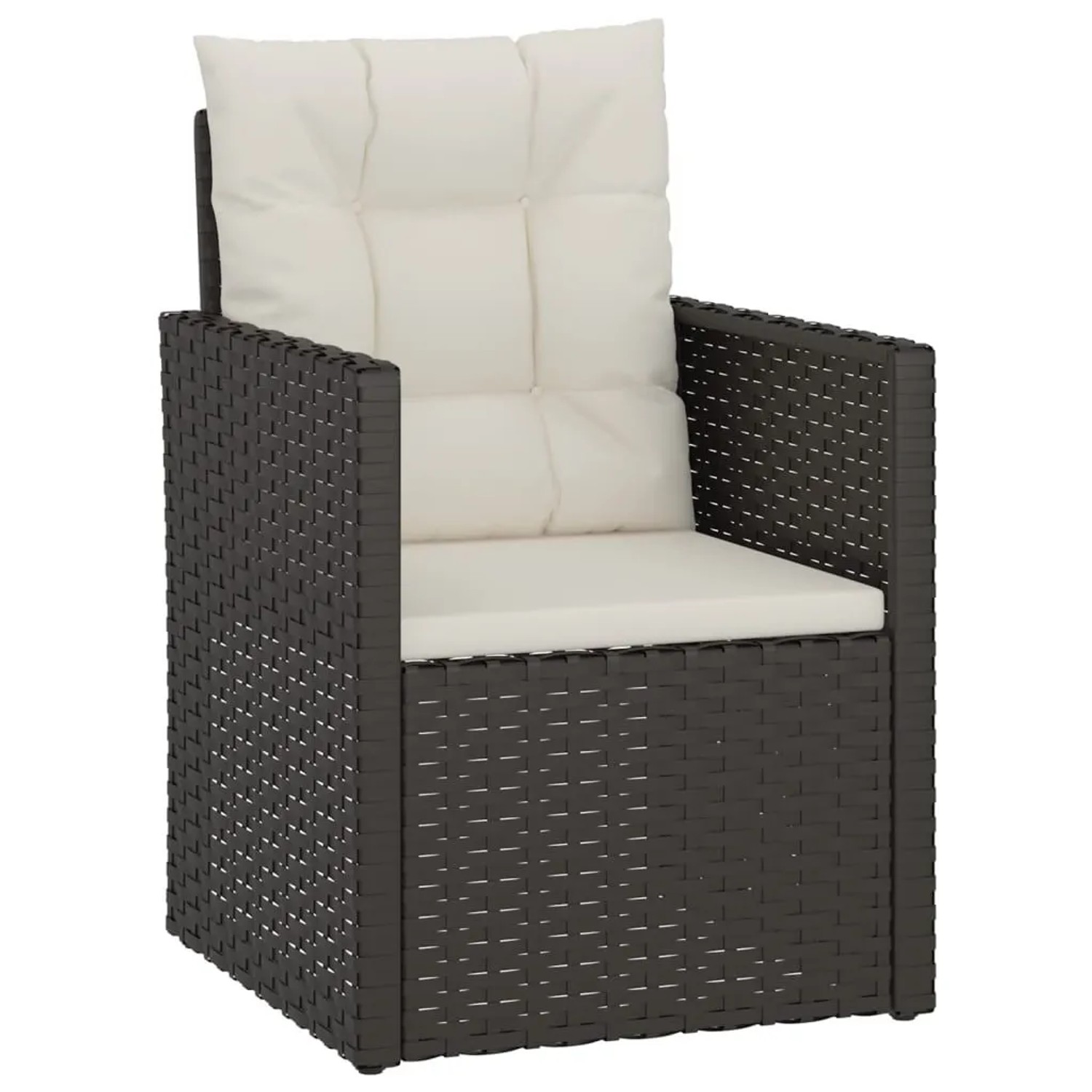Furnicato Gartensessel Schwarz Mit Kissen 53 X 57 X 75 Cm