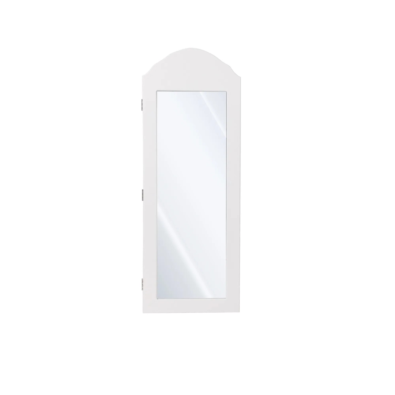 ML-Design Schmuckschrank Hängend mit Spiegel Zahlreichen Fächern 35x95x9 cm Weiß