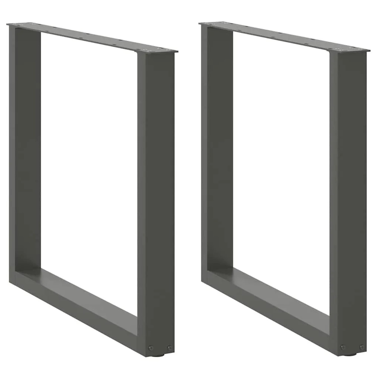 vidaXL Esstischbeine U-Form 2 Stk Anthrazit 80x72-73 cm Stahl 4013190
